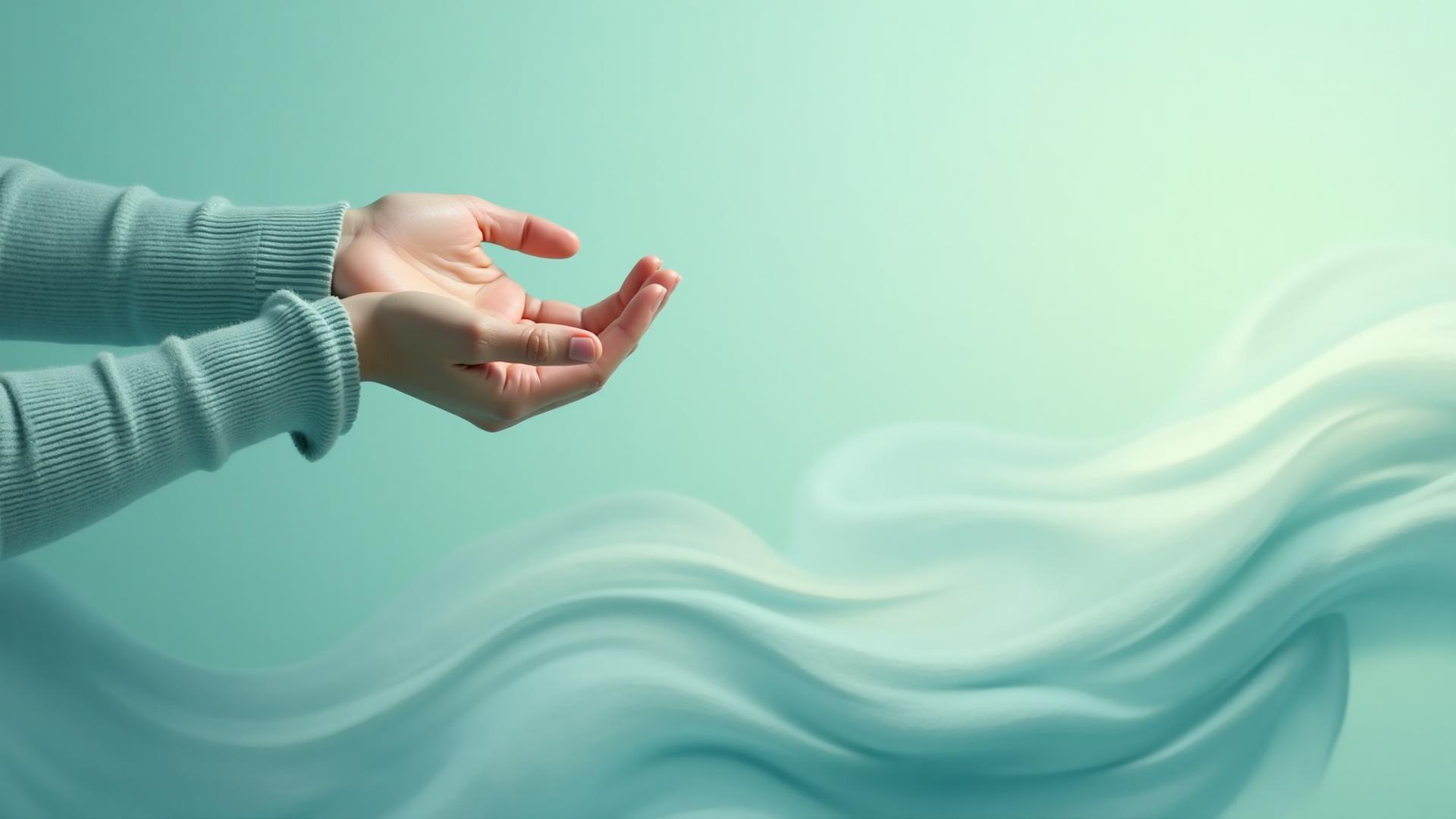 Fond mains apaisantes